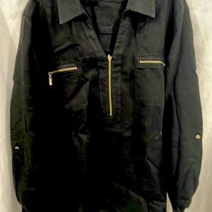 black linen blouse used 2 times size XL